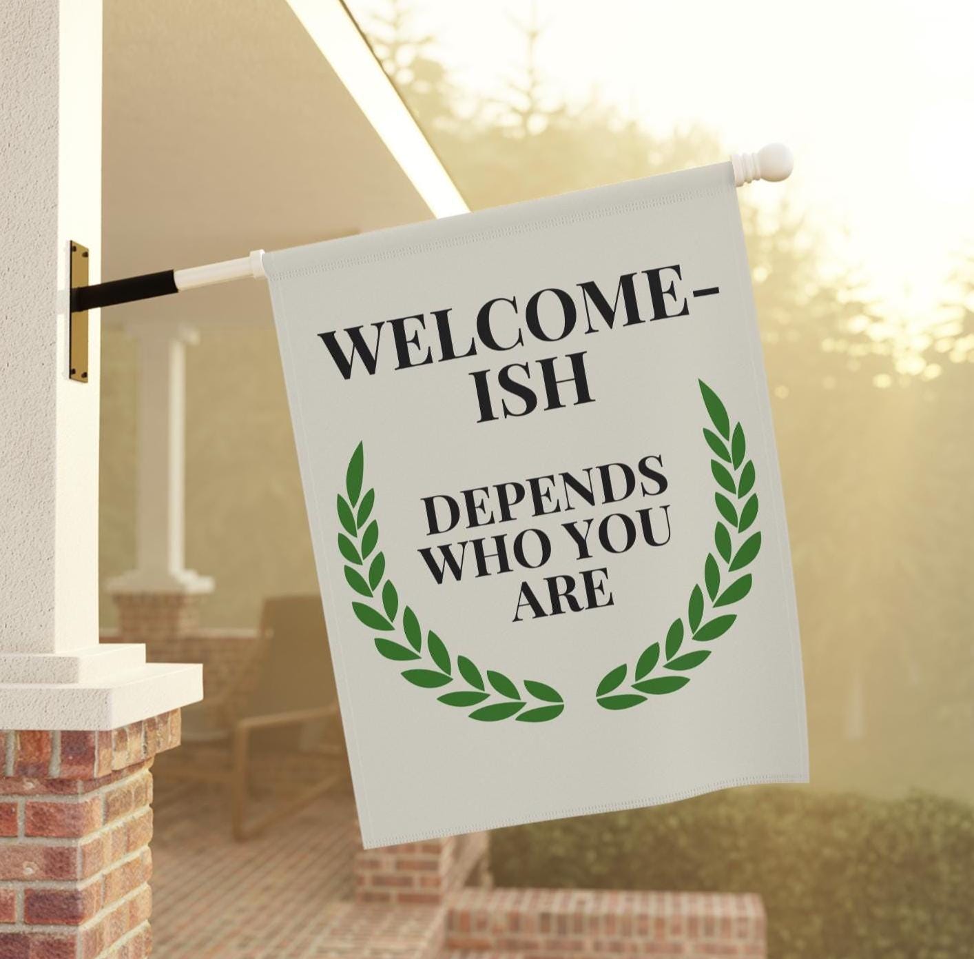 Welcome-ish Introvert and Anti-social Funny Garden Flag- Snarky Welcome ...