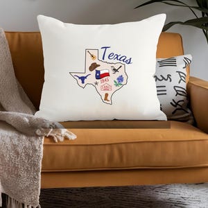 Custom Home State Pillow- 50 States Home Sweet Home Decor | Personalized State Pride Cream or Sage Pillow Housewarming Gift 14-20 Inch Sizes