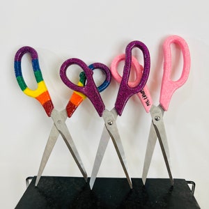 Personalizable Glitter office craft scissors. Craft scissors. School scissors. Epoxy free
