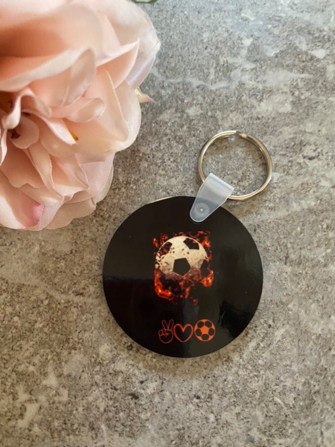 Double Sided Soccer Keychain for Keys or Back Pack - Etsy