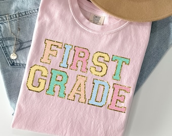 Comfort Colors® First Grade Teacher Shirt, Back To School Gift, 1st Grade Teacher Shirt, First Grade Tee, Elementary School, Teaching Shirt
