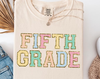 Comfort Colors® Fifth Grade Teacher Shirt, 5th Grade Teacher Shirt, Back to School Shirt, 5th Grade T-Shirt, Elementary School Shirt