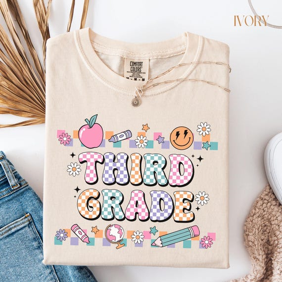 Comfort Colors® Third Grade Teacher Shirt, 3rd Grade Teacher Shirt, 3rd Grade T-Shirt, Back to School Shirt, Third Grade TShirt, Teacher Tee