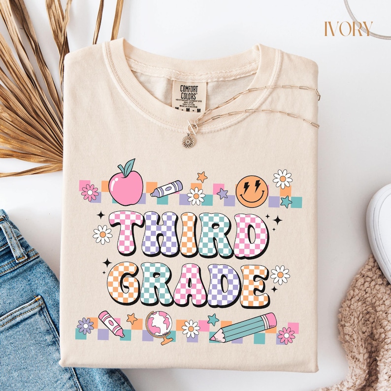 Comfort Colors® Third Grade Teacher Shirt, 3rd Grade Teacher Shirt, 3rd Grade T-Shirt, Back to School Shirt, Third Grade TShirt, Teacher Tee image 1