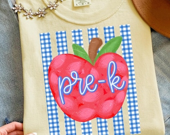 Striped Pre-K Teacher Shirt, Back To School Gift, Apple Preschool Dream Team T-shirt, Preschool Gifts