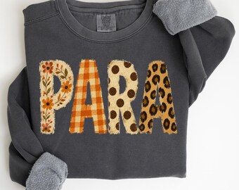 Sudadera Comfort Colors para auxiliares docentes de otoño, regalos para auxiliares de maestros, suéter de otoño para auxiliares docentes, regalo para auxiliares docentes, sudadera de cuello redondo para auxiliares docentes