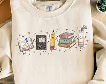 Reading Teacher Sweatshirt, Reading Specialist Teacher Gift, Doodle Literacy Teacher Sweater, Reading Squad Crewneck