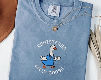 Embroidered Registered Nurse Shirt, Funny Silly Goose Gift
