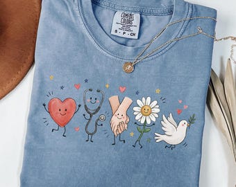 Hospice Nurse Shirt, Nurse Appreciation Gift, Doodle Hospice Worker Tshirt, Hospice Care Tee, Hospice Aide Gift