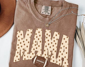 Camiseta Football Mama, Regalo para el día del partido, Camiseta de lunares de la temporada Touch Down, Regalo para fanáticos del fútbol americano, Camiseta Football Mama, Regalo para mamás deportistas