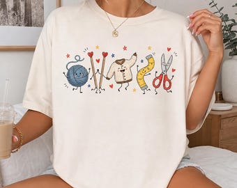 Doodle Knitting Shirt, Crochet Gift, Funny Knitter Tshirt, Yarn Lover Gift, Knitter Tee
