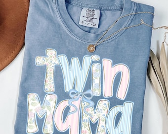Comfort Colors Twin Mama Shirt: New Mom Gift