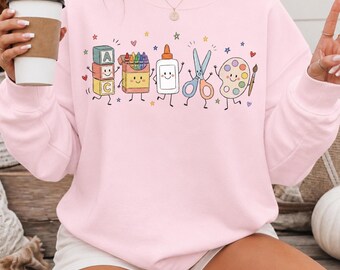Preschool Sweatshirt, Teacher Appreciation Gift, Doodle Preschool Dream Team Sweater, Preschool Crew Gift, PreK Teacher Crewneck
