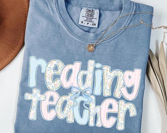 Comfort Colors Reading Teacher Shirt: Reading Squad T-Shirt