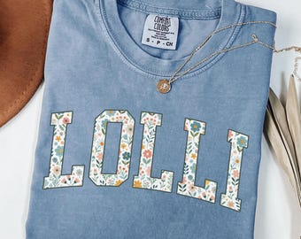 Personalized Lolli Comfort Colors T-Shirt: Grandma Gift