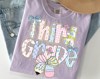 Comfort Colors Third Grade Teacher Shirt: Back to School Tee
