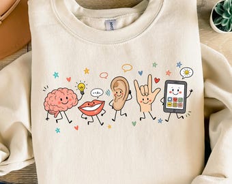 Speech Therapy Sweatshirt, Doodle Speech Pathologist Sweater, SLP Gift, SLP Crewneck