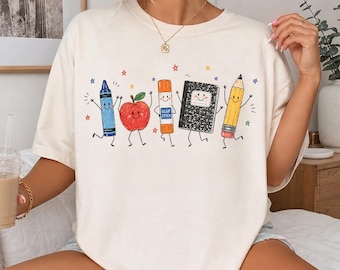 Back to School Doodle Shirt, Back To School Gift, Teacher Life Tshirt, Cute School Tee