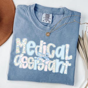Comfort Colors Medical Assistant Shirt, Medical Assistant Gift, Coquette Med Assistant Tshirt, Gifts For MA, MA Tshirt, Med Assistant Tee