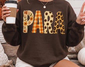 Sudadera de otoño para auxiliares docentes, regalos para auxiliares de maestro, suéter de otoño para auxiliares docentes, regalo para auxiliares docentes, sudadera de cuello redondo para auxiliares docentes