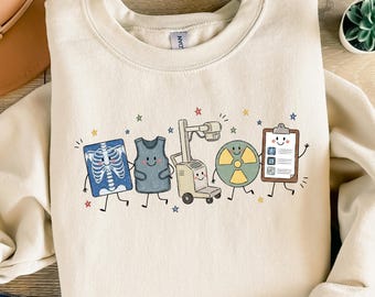 Xray Tech Sweatshirt, Doodle Radiology Sweater, Xray Technologist Gift, Xray Tech Crewneck