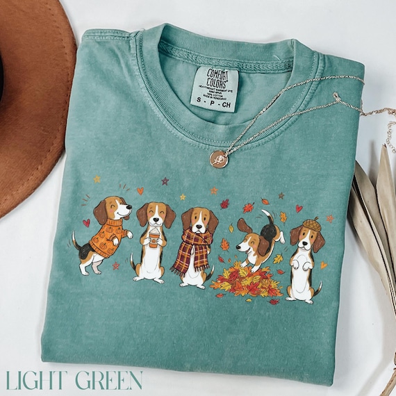 Fall Beagle Shirt, Beagle Mom Gift, Thanksgiving Dog Lover Tshirt, Doodle Beagle Gift, Autumn Beagle Dog Tee