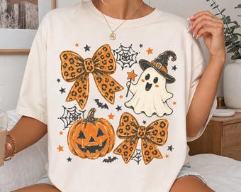 Cute Ghost Shirt, Pumpkin Lover Gift, Ghost Boo Tshirt, Funny Halloween Gift, Retro Ghost Tee, Spooky Season Gift