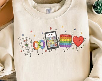 Autism Sweatshirt, SPED Teacher Gift, Doodle Inclusion Sweater, Autism Support Gift, Neurodiversity Crewneck