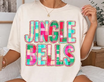 Camiseta navideña Jingle Bells, regalo acogedor de Navidad de invierno, camiseta festiva para las fiestas, atuendo para la temporada navideña, camiseta para fiestas navideñas