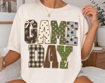 Camiseta de mamá futbolera, regalo para el día del partido, camiseta retro de la temporada de fútbol, ​​regalo para fanáticos del fútbol americano, camiseta de mamá futbolera