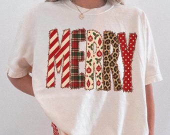 Camiseta de Feliz Navidad, Camiseta navideña familiar de lunares, Regalo de Feliz Navidad, Camiseta navideña retro, Regalo de temporada festiva