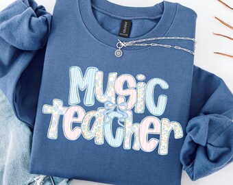 Music Teacher Sweatshirt, Music Lover Gift, Music Teacher Crewneck