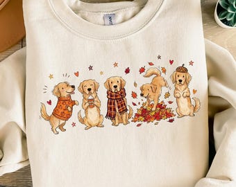 Sudadera Golden Retriever de otoño, regalo para mamá Golden Retriever, suéter para amantes de los perros de Acción de Gracias, sudadera divertida de otoño para mamás Golden Retriever.