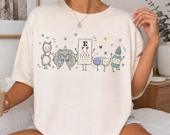 Optometrist Shirt, Optometry Gifts, Doodle Optometrist Tshirt, Eye Doctor Gift, Optometry Tee