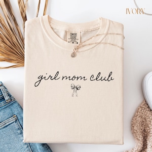 Coquette Girl Mom Club Shirt - Comfort Colors Mama Tee