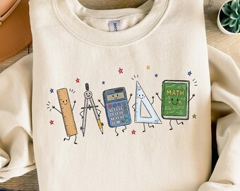 Math Teacher Sweatshirt, Mathematician Gift, Doodle Math Teacher Sweater, Teacher Appreciation Gift, Math Coach Crewneck
