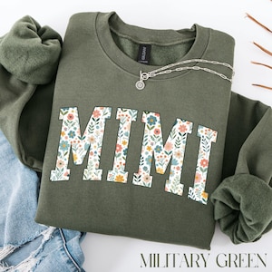 Floral Mimi Sweatshirt, Mimi Gift From Grandkids, Cute Mimi Sweater, Grandma Gift, Grandma Sweatshirt, Mother&#39;s Day Gift, Best Mimi Shirt