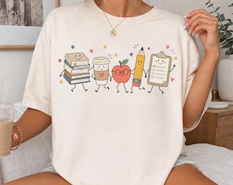 Teacher Doodle Shirt, Back To School Gift, Teacher Life Tshirt, Cute Teacher Tee