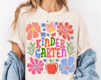 Comfort Colors Kindergarten Teacher Shirt: Back to School Gift