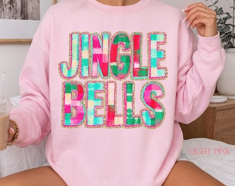 Sudadera navideña Jingle Bells, acogedor regalo de Navidad de invierno, suéter festivo para las fiestas, atuendo para la temporada navideña, sudadera de cuello redondo para fiestas navideñas