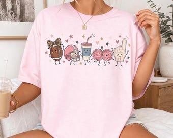 Girly Football Shirt, Game Day Gift, Doodle Football Mom Tshirt, Football Mama Gift, Football Season Tee