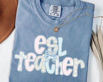 Comfort Colors ESL Teacher Shirt, English Teacher Gift, Esl Teacher Tshirt, Esl Teacher Gift, English Teacher Tee, Multilingual Teacher Gift
