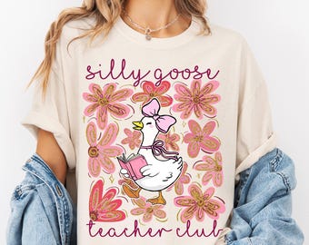 Comfort Colors Silly Goose Teacher Shirt: Funny Back to School Tee