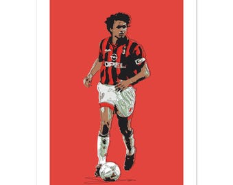 パオロ・マルディーニ ACミラン レジェンド ポスター、レトロ