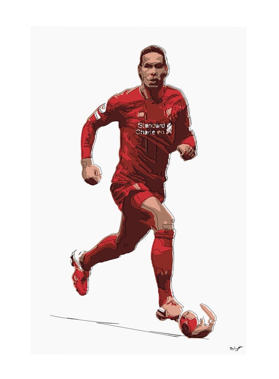 Virgil Van Dijk Poster | Liverpool FC | Football Art | Premium - Foto 2