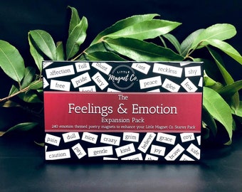 Poetry Magnets / The Feelings & Emotion Expansion Pack / Magnetic Poetry / Fridge Magnet / Home Decor / Unique Gift