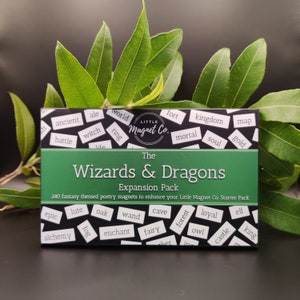 Wizards & Dragons Poetry Magnets | Fantasy Expansion Pack