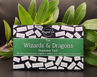 Wizards & Dragons Poetry Magnets | Fantasy Expansion Pack