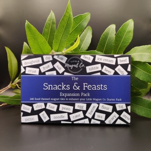 Food Poetry Magnets | Snacks & Feasts Expansion Pack | Culinary-Themed Magnetic Word Set for Fridge Creativity