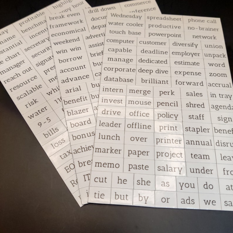 CLEARANCE Office Jargon Poetry Magnets Expansion Pack | Workplace Humor image 6